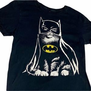 Batman Men’s Batcat T-shirt Black Size Small